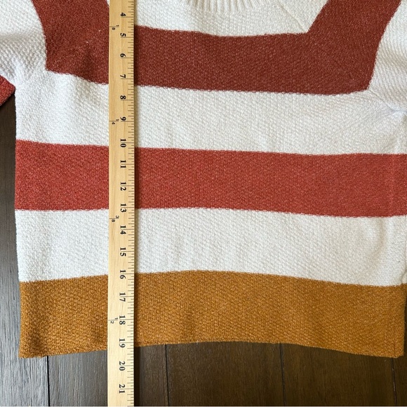 Pinque Pullover Sweater XS Orange & White - Picture 5 of 7